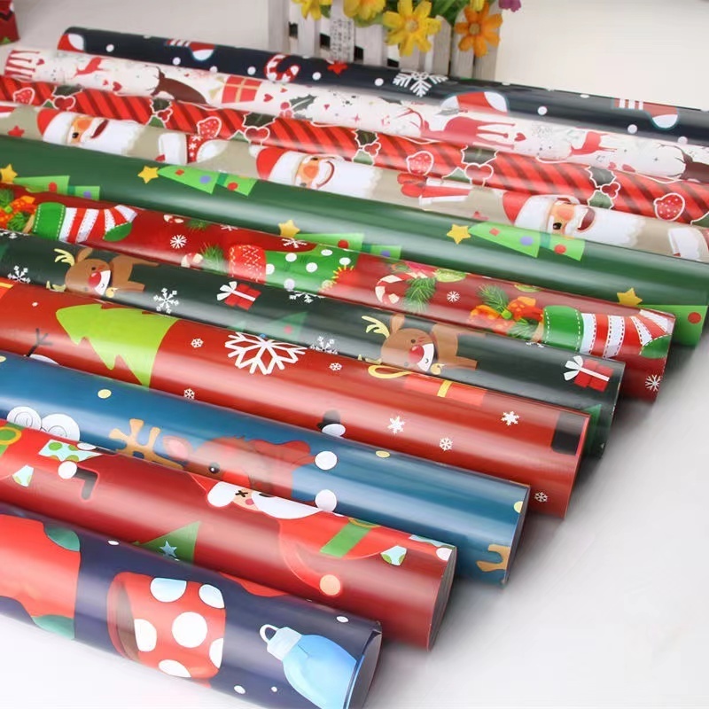 Wholesale custom tissue paper packaging gift floral wrapping paper roll custom print christmas floral wrapping paper