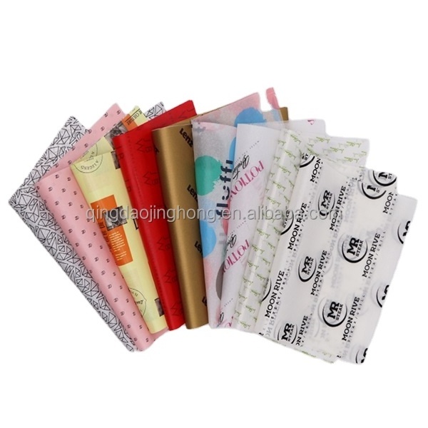 Wholesale custom tissue paper packaging gift floral wrapping paper roll custom print christmas floral wrapping paper