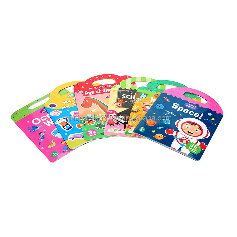 Luxury Custom printing Activity reusable sticker books Cardboard Paper Children sticker book