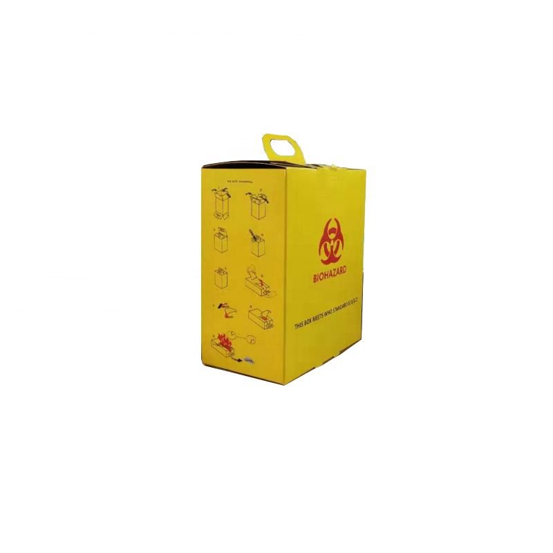 Yellow Color Cardboard Safety Lancet Boxes Medical Consumable Paperboard UV Coating Varnishing Stamping Accept Matt Lamination