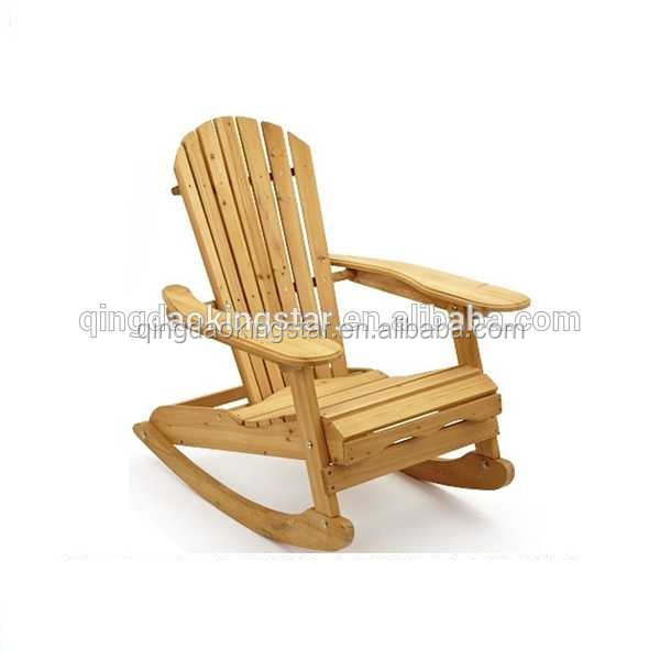 rocking wood adirondack chair