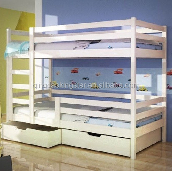 single bunk wooden bed