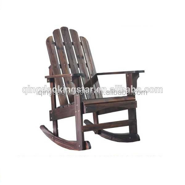 rocking wood adirondack chair