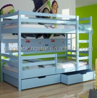 single bunk wooden bed