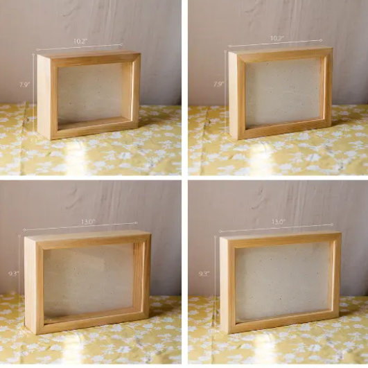 Wholesale 5x7 6x8 8x10 3D Deep large shadow box frame sublimation wooden photo frames for sale