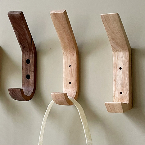 Hot sale Factory Nordic Custom Logo Home Decor Wood Wall Mounted Coat Rack Wooden Wall Hooks