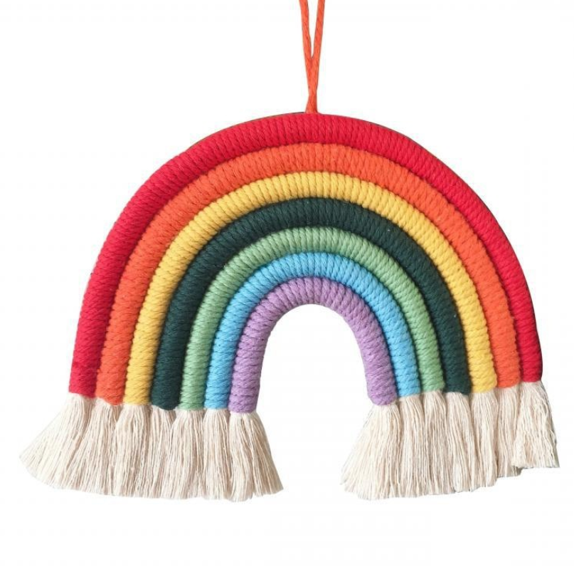 New design home kids decor rainbow decoration handmade rainbow hanging wall decor