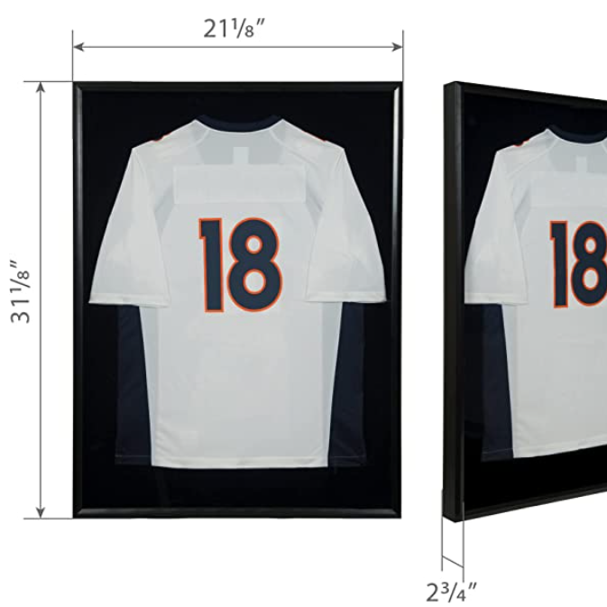 MDF Wood Photo Frame With Plastic glass Jersey Display box Jersey Frame Display Case Poster Shadow Box