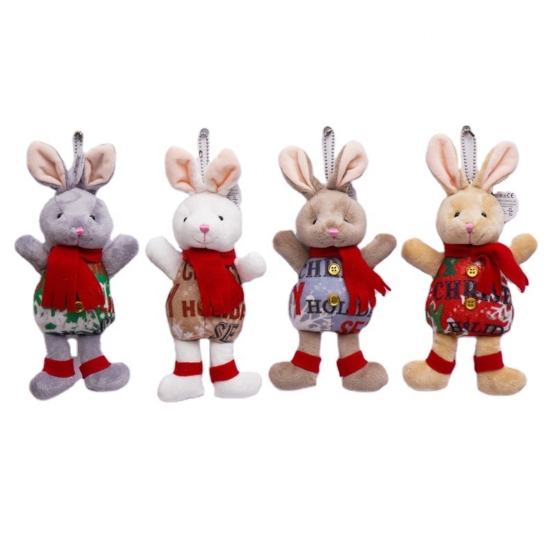 2024 Merry Christmas plush keychains toys christmas stuffed animal christmas ornaments mini toys cute kids toy