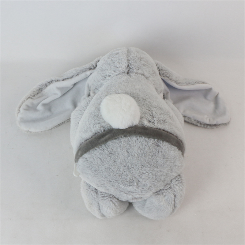 Custom logo zipper plush rabbit detachable  interior stuffed sloth direct plush doll manufacturer cute long ear rabbit toys