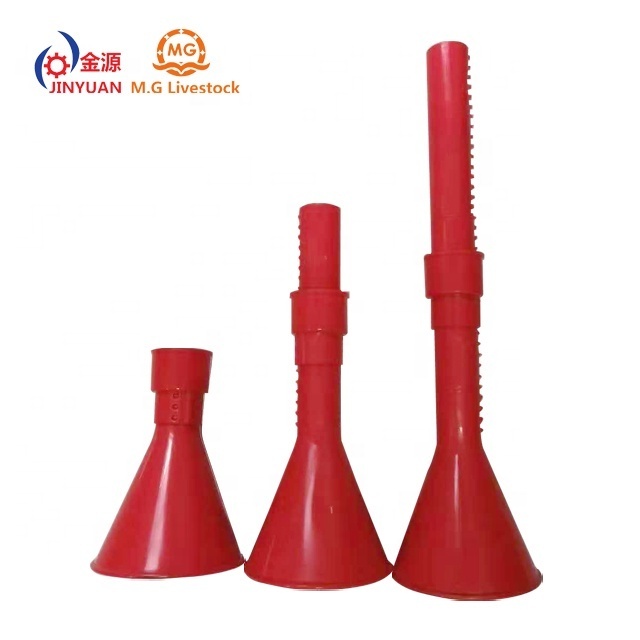 Factory pig farm adjustable customized plastic down funnel for pig feeding