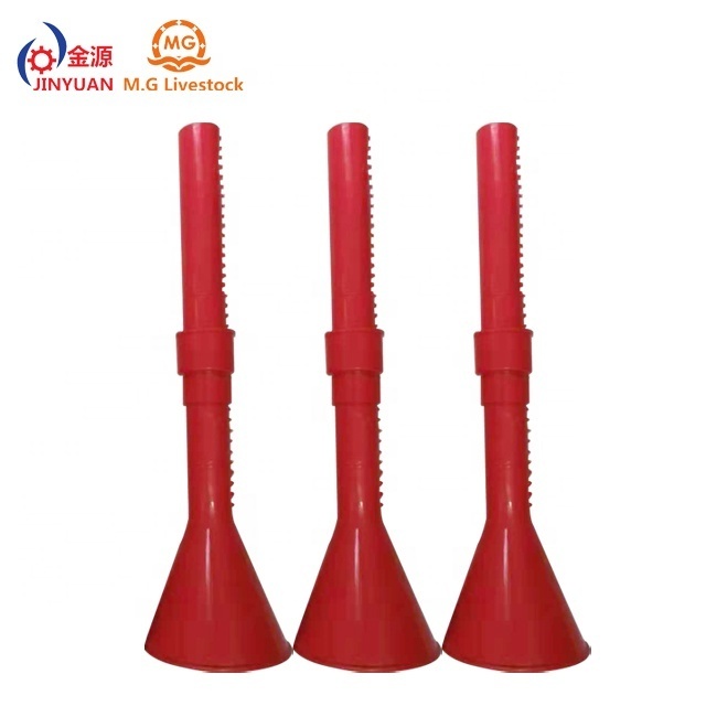 Factory pig farm adjustable customized plastic down funnel for pig feeding