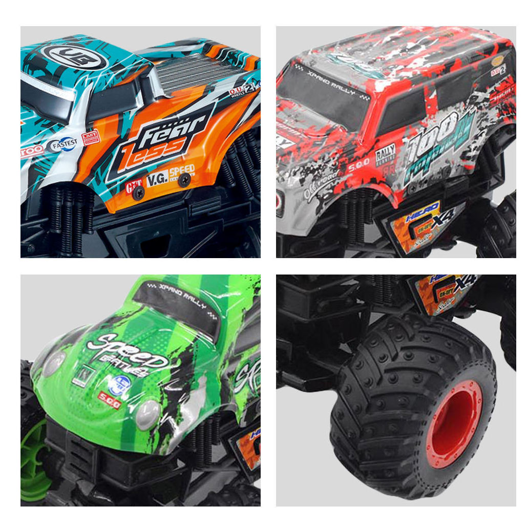 Popular Kids Cars Toys Monster Truck Inertia Car Toys off Road Cool Friction Power Vehicle with Light and Music