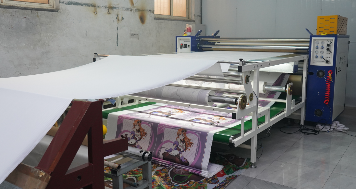 HJD Roller Heat Press Rotary type sublimation transfer rotary Calender Roll to Roll Heat Press