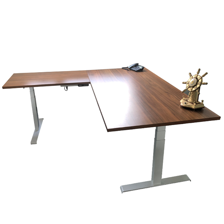 triple motor l-shaped electric standing desk electric adjustable-height standing desk frame adjustable angle table legs