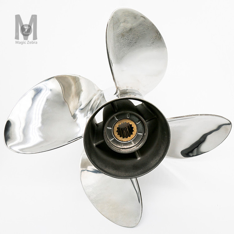 13 1/4 x 15  4 Blades STAINLESS STEEL Propeller MARINE PROPELLER Mathed for SUZUKI 140HP  OUTBOARD PROPELLER