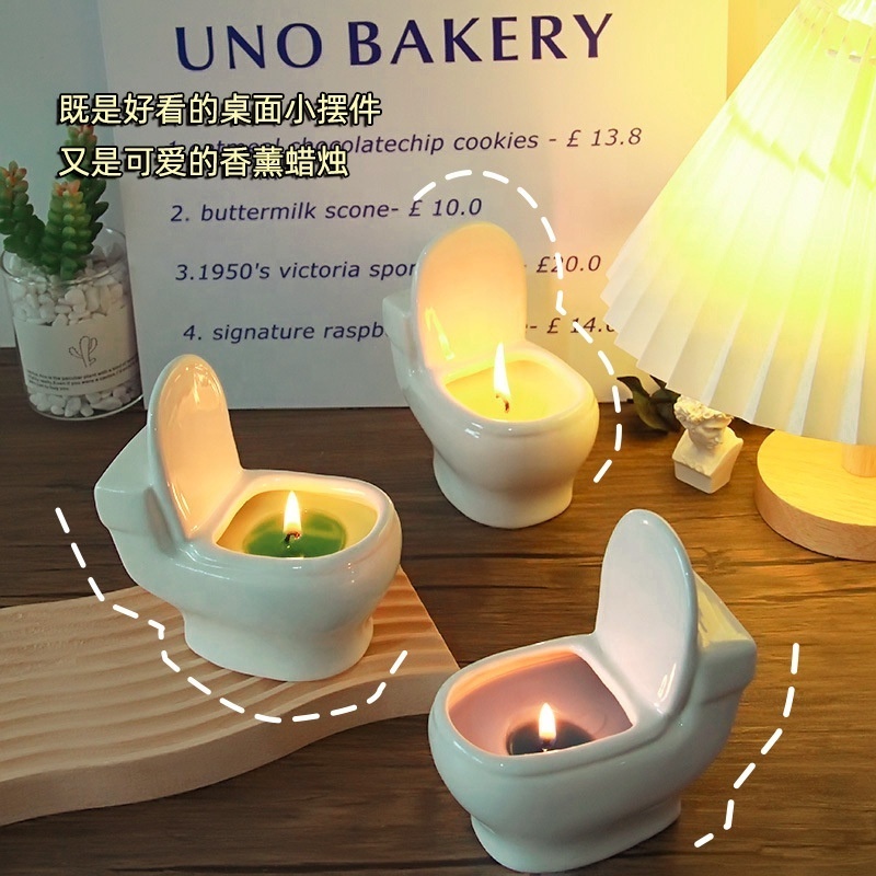 Wholesale funny toilet scented candle for gift modeling birthday gift home decoration