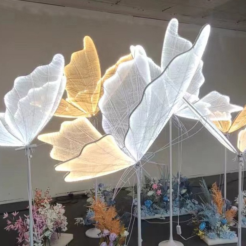 New arrival Free Standing size can be customized luminous butterfly decoration for wedding decoration events decor