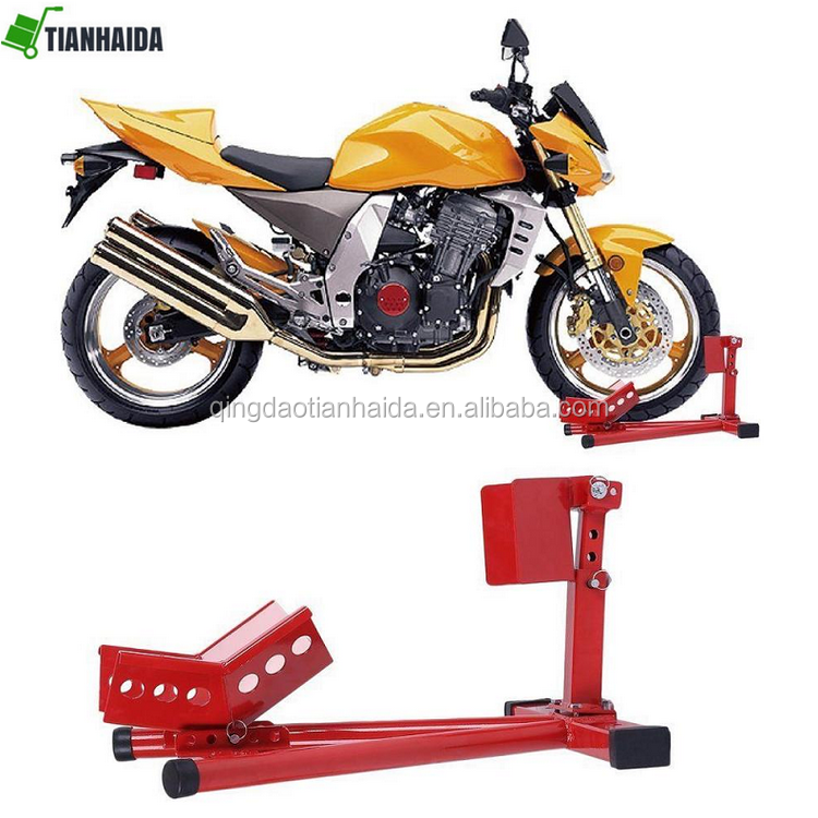 Adjustable Heavy Duty Motorbike Front Tire Support Motorcycle Wheel Chocks Stand