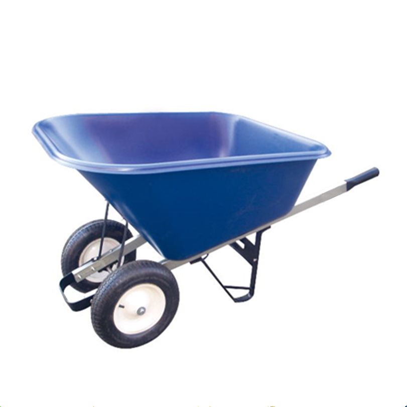 Heavy Duty Twin Wheel Equestrian Gardening Large Wheelbarrow