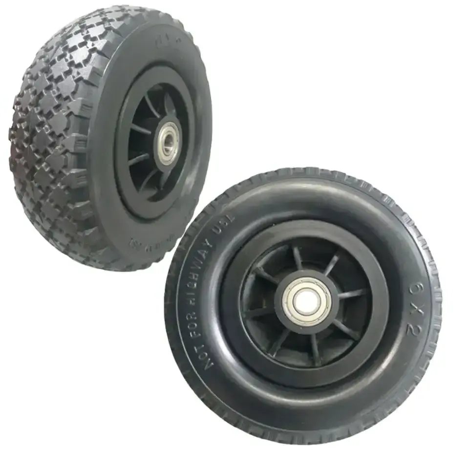 TIANHAIDA 6x2 Polyurethane Foam Tire 6 Inch Pu Solid Wagon Cart Toy Wheels With Low Price