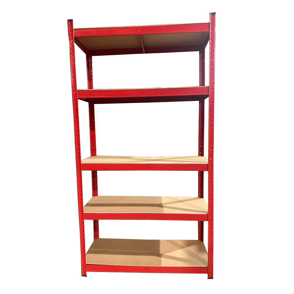 High Quality Rack Shelving Red Metal Deep Garage Heavy Duty Racking Unit 180x90x60cm