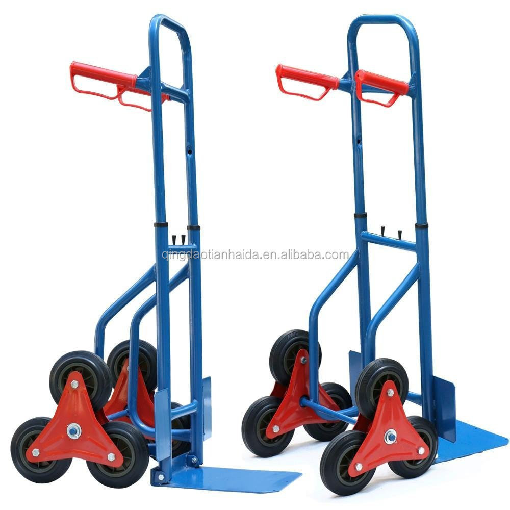 ht1826 EU heavy duty hot sale 3 wheel folding stair climbing hand trolley