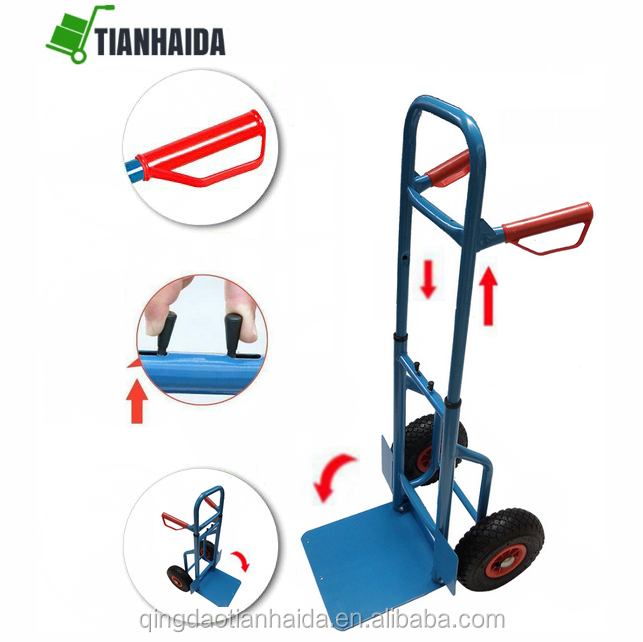 Heavy Duty Sack Truck Hand Industrial Trolley Two Wheel Tyre Barrow