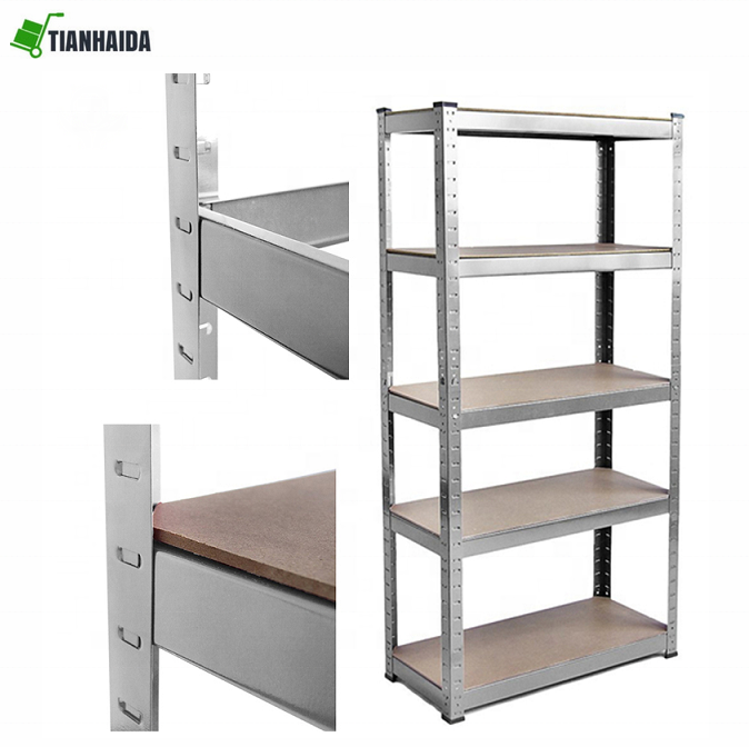 Rivet Rack Heavy Duty Boltless Galvanized Metal Storage Shelving For Home Garage Office Restaurand Storage