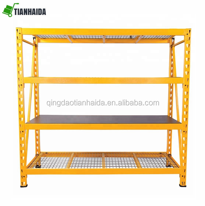 heavy duty wire deck shelf wide used long wide span shelving Storage shelves garage racking for Warehouse and Industrial Use