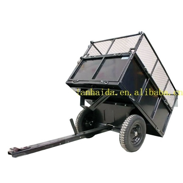 Garden Utility Cart Lawn Wagon Mower Trailer Mesh Sides Dump Bicycle Garden Wagon