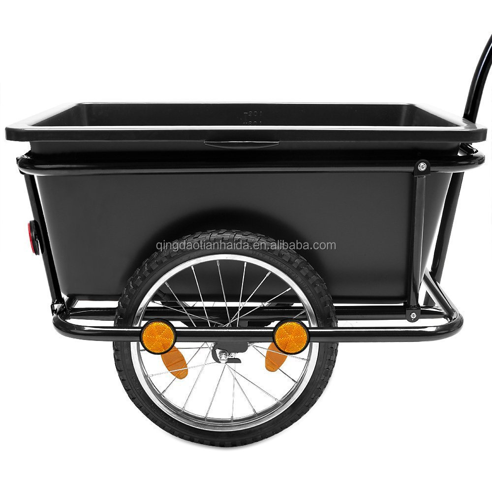 tc3004 Bike Trailer - Coupling 150Kilos 90 Liters Pneumatic Tires Cargo Luggage Bicycle Handle Drawbar