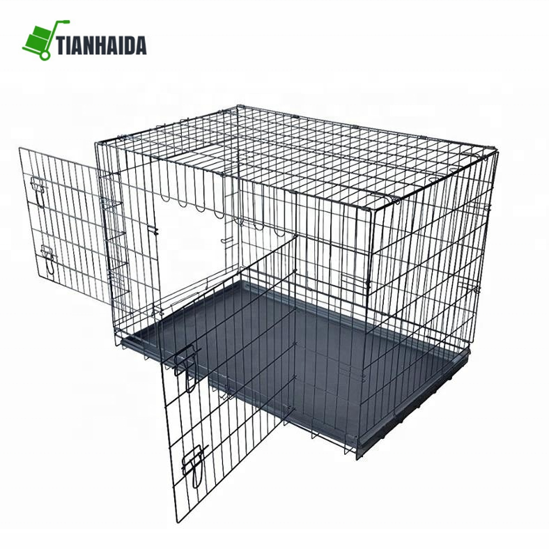 Wholesale Manufacturer 24 30 36 42 Inch Metal Foldable Dog Crates Cage