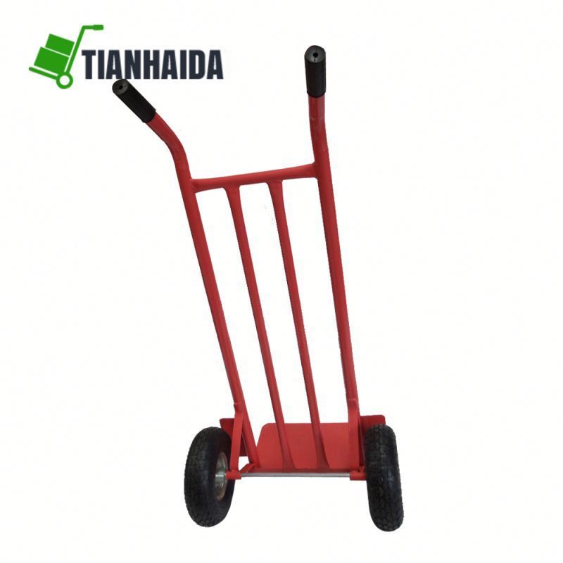 Qatar monorail plain 2 wheel garden used tow hand truck trolley dolly for sale