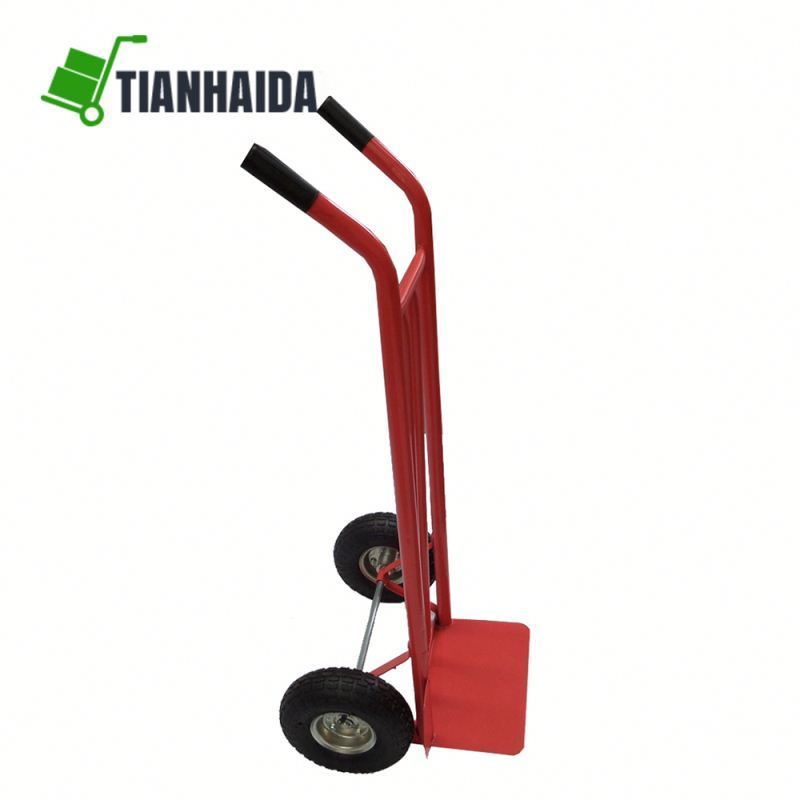 Qatar monorail plain 2 wheel garden used tow hand truck trolley dolly for sale