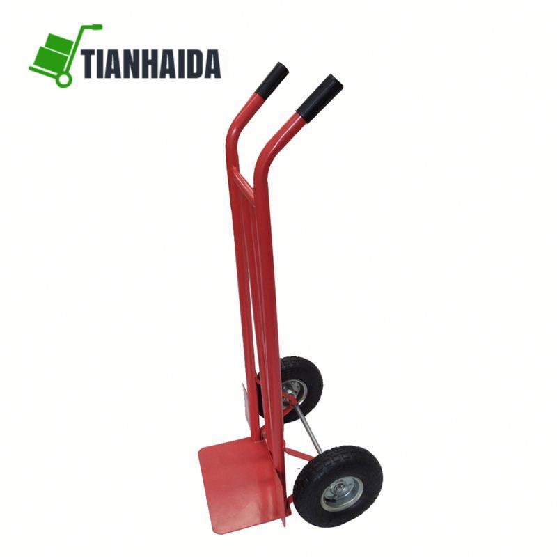 Qatar monorail plain 2 wheel garden used tow hand truck trolley dolly for sale