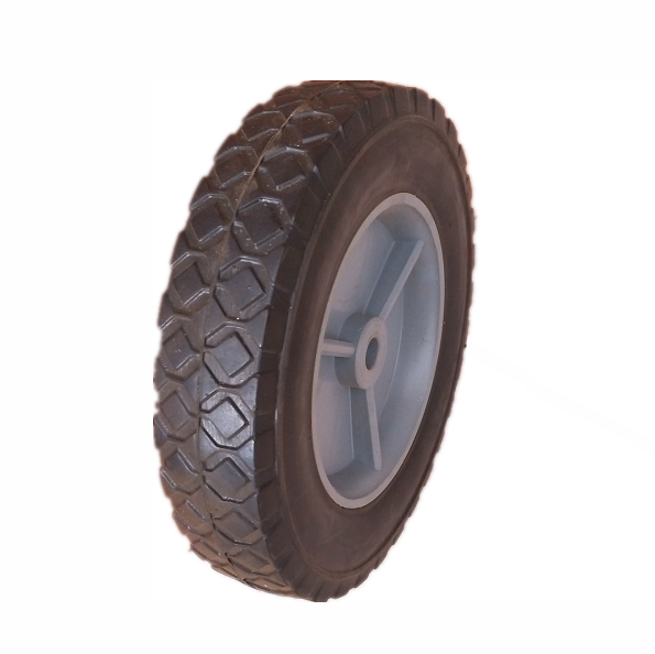 High density 8 inch solid rubber wheel  steel rim pu foam wheels tyre for trolley carts