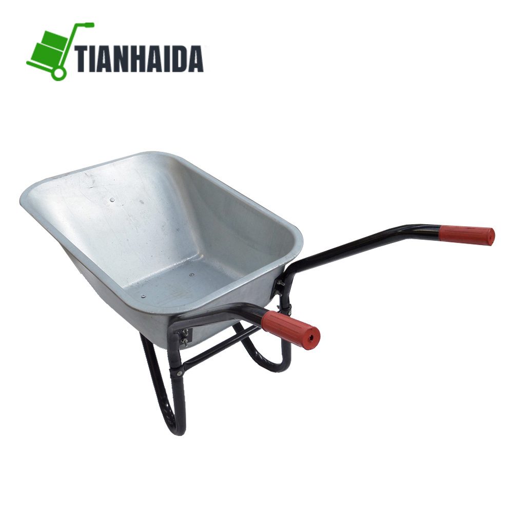 Metal Tray Contractors Wheelbarrow Yard Push Cart Wagon Yard Garden Cart Barrow