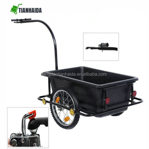 remolques para bicicleta plastic bike trailer Bicycle Attachment Bike Trailer Trolley Coupling Pneumatic Tyre Cargo Box