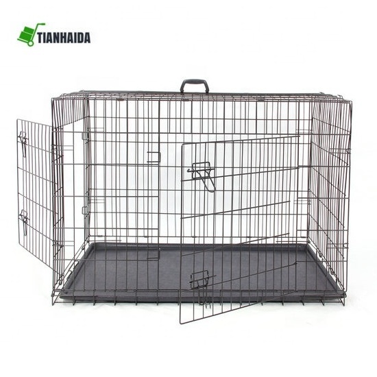 Wholesale Manufacturer 24 30 36 42 Inch Metal Foldable Dog Crates Cage