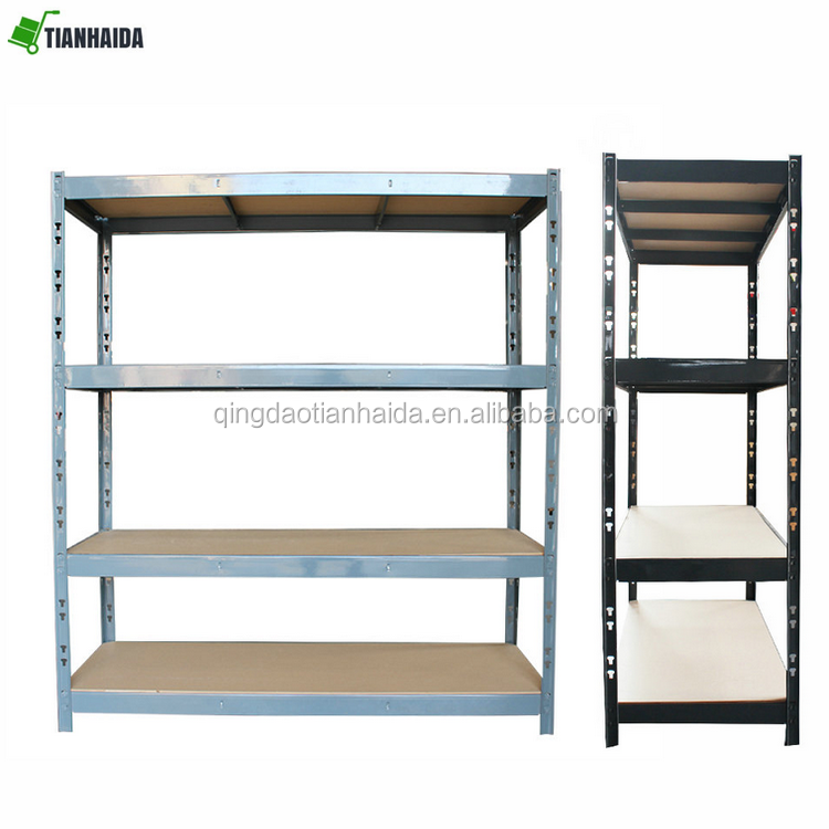 Heavy duty industrial metal  4 tier commercial warehouse garage shop storage shelving unit