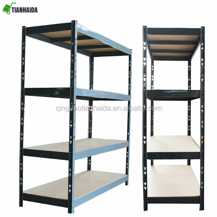 Heavy duty industrial metal  4 tier commercial warehouse garage shop storage shelving unit