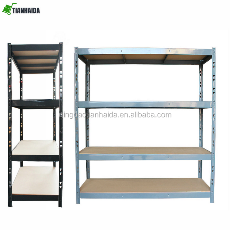 Heavy duty industrial metal  4 tier commercial warehouse garage shop storage shelving unit