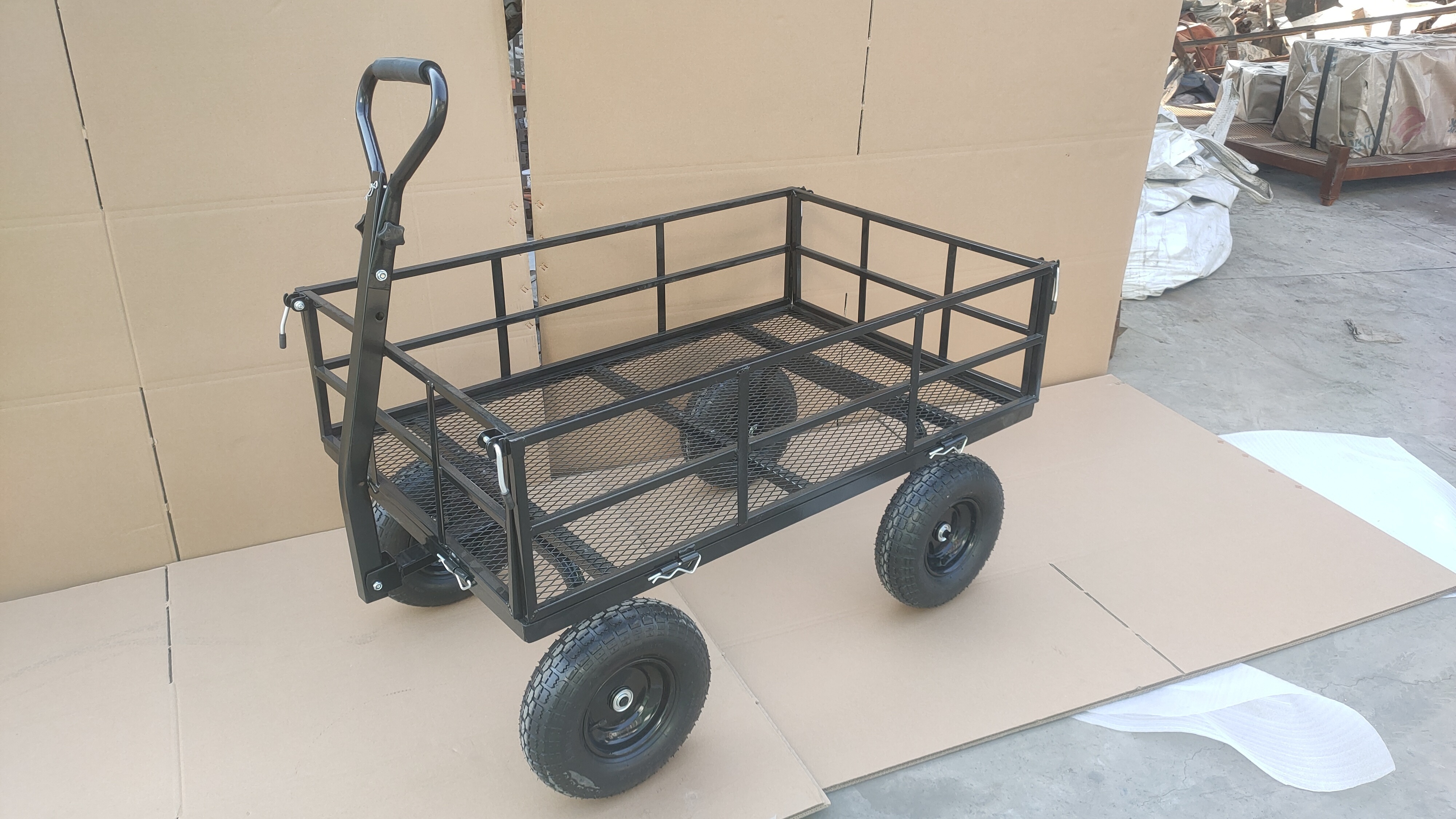 TIANHAIDA Latest scientific research technology used small garden cart plastic garden aluminum garden cart with four wheels