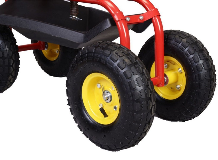 Garden Cart with Seat and Wheels Rolling Garden Stool. 4-Wheel Rolling Gardening Work Seat Cart Lawn Yard Patio Wagon Scooter