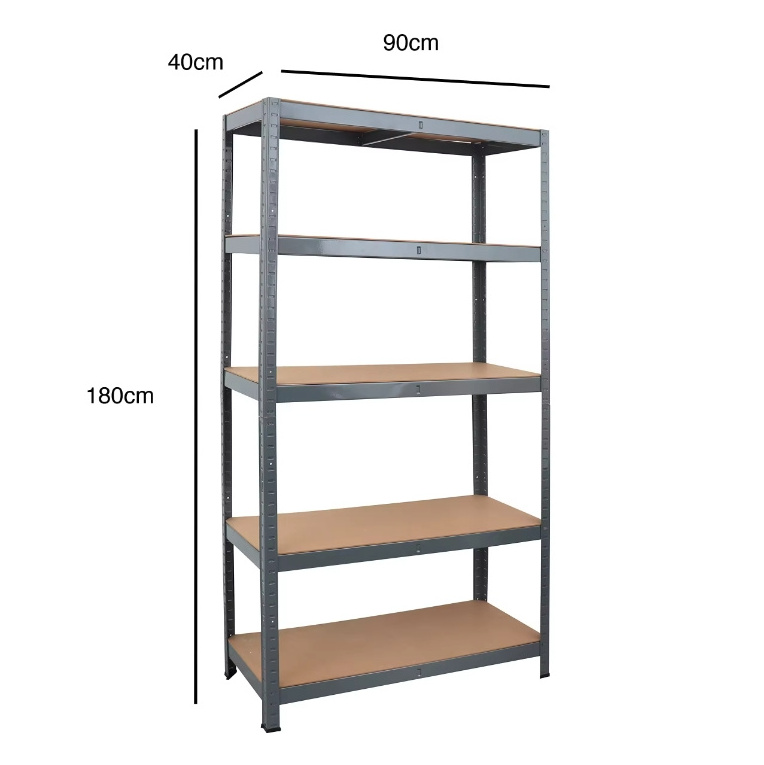 Tianhaida Heavy Duty Steel Frame 5 Tier Garage Shelf Metal Multi Use Storage Shelving Unit