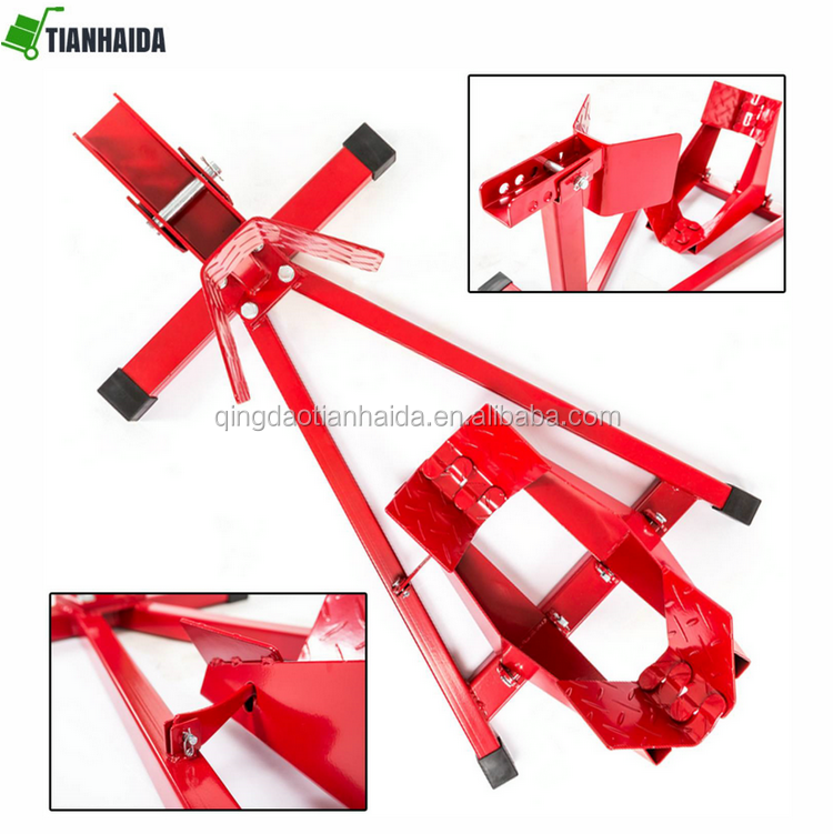 Adjustable Heavy Duty Motorbike Front Tire Support Motorcycle Wheel Chocks Stand