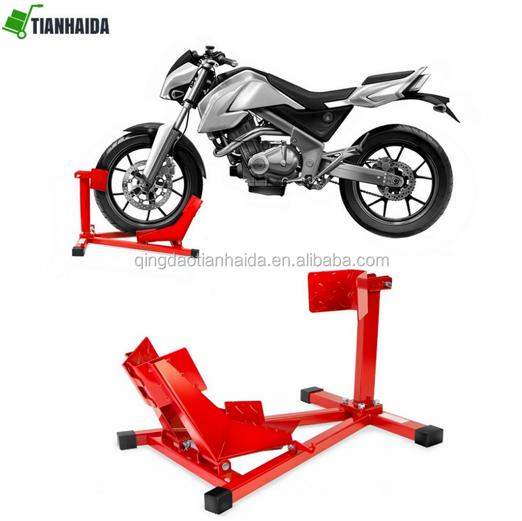 Adjustable Heavy Duty Motorbike Front Tire Support Motorcycle Wheel Chocks Stand