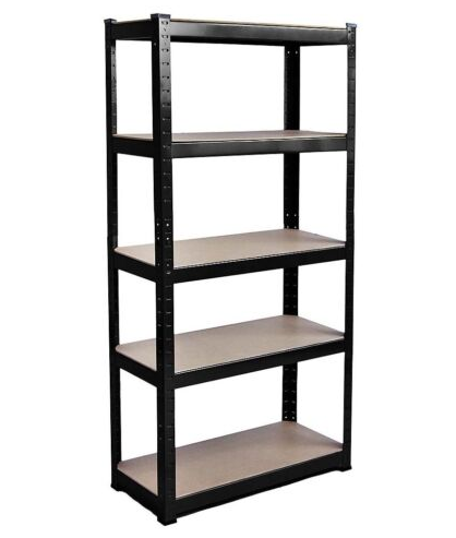 High Quality Black Color Portable Metal Storage Shelving Racks Kitchen Office Unit