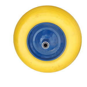 400-8 PU foam wheel and tire for trolley wheelbarrow